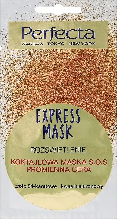 Perfecta Express Mask Maska za lice SOS-koktel "24 karatno zlato i hijaluronska kiselina"