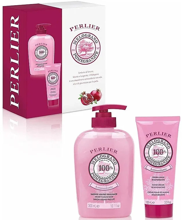 Perlier Pomegranate (l/soap/300ml + h/cr/100ml) Set