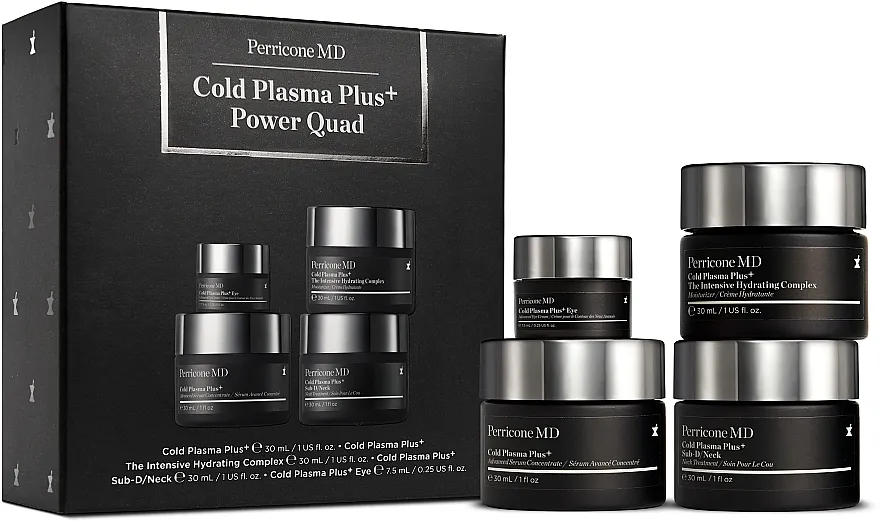 Perricone MD Cold Plasma Plus + Power Quad (f/conc/30ml + f/cr/30ml + f/ser/30ml + eye/cr/7.5ml) Set