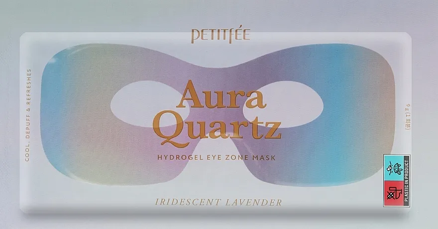 Petitfee &amp; Koelf Aura Quartz Hydrogel Eye Zone Mask Iridescent Lavender Hidrogel maska za oči s ekstraktom bisera i lavande