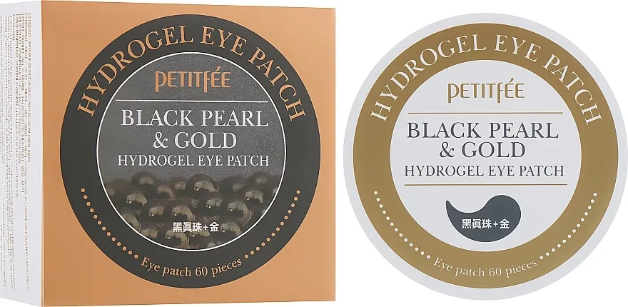 Petitfee &amp; Koelf Black Pearl&amp;Gold Hydrogel Eye Patch Hidrogel flasteri za oči sa zlatnim i crnim biserima