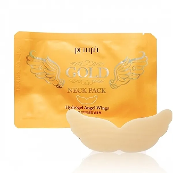 Petitfee &amp; Koelf "HYDROGEL ANGEL WINGS" Gold Neck Pack Hidrogel maska ​​za vrat s placentom