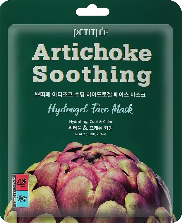 Petitfee&amp;Koelf Artichoke Soothing Face Mask Hidrogel umirujuća maska za lice sa ekstraktom artičoke
