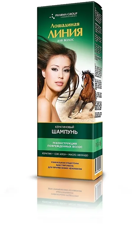 Pharma Group Horse line Šampon s keratinom "Rekonstrukcija oštećene kose"