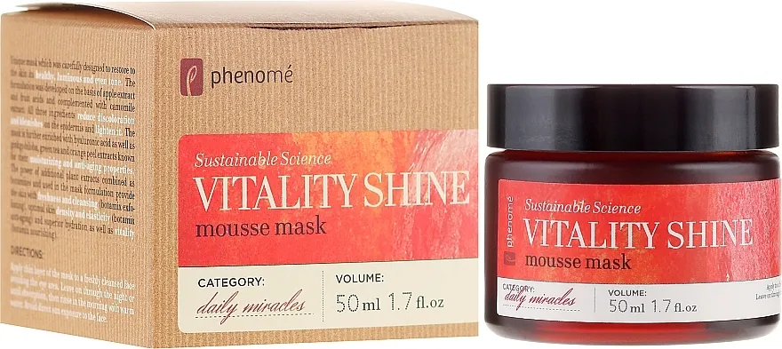 Phenome Sustainable Science Vitality Shine Mousse Mask Maska za lice