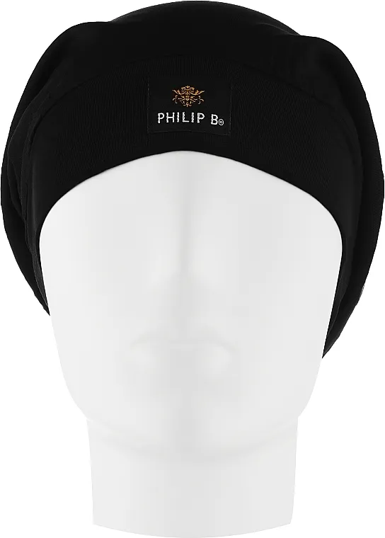 Philip B Silky Smooth Beanie Kapica za spavanje, crna