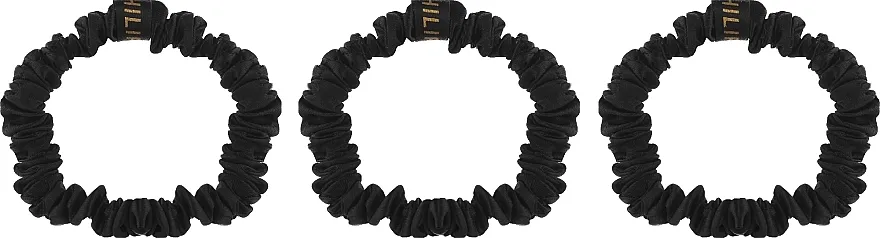 Philip B Silky Smooth Petite Scrunchie Gumice za kosu, 3 kom, crne