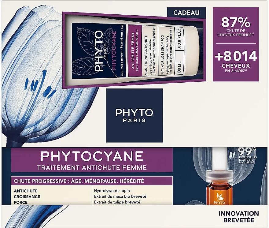 Phyto Phytocyane (ampoules/12x5ml + shmp/100ml) Set