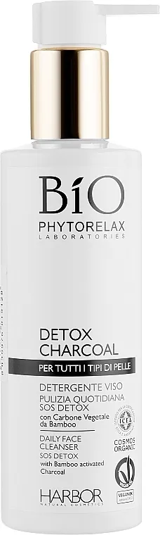 Phytorelax Laboratories Bio Phytorelax Detox Charcoal Daily Face Cleanser Sos Detox Gel za čišćenje lica s aktivnim ugljenom