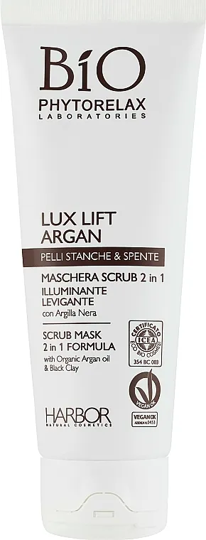 Phytorelax Laboratories Lux Lift Argan Illuminating Scrub Mask 2 in 1 Piling maska