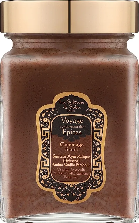 Piling gumiranog sredstva za telo La Sultane de Saba Ayurvedique Ambre Vanille Patchouli