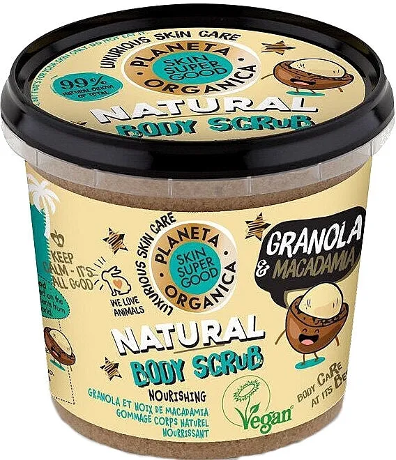 Planeta Organica Granola &amp; Macadamia Body Scrub Piling za telo "Granola i makadamija"