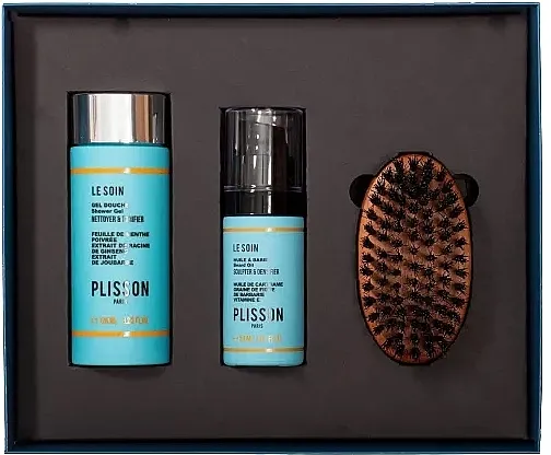 Plisson Angel Beard Gift Box (sh/gel/125ml + beard/oil/30ml + beard/brush/1pc) Set