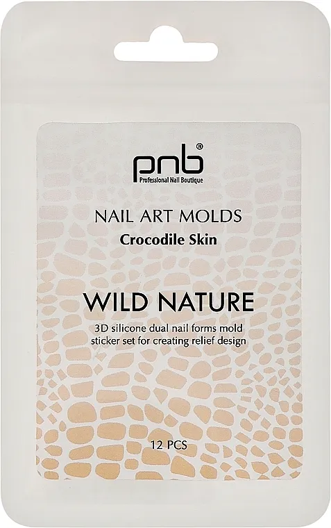 PNB Wild Nature Nail Art Molds Crocodile Skin Silikonski kalupi