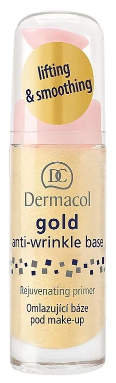 Podmlađujuća podloga za make-up s aktivnim zlatom Dermacol Base Gold Anti-Wrinkle (pumpica)