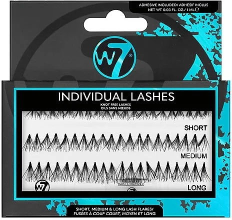 Pojedinačne umjetne trepavice W7 Individual False Eyelashes Short Medium Long