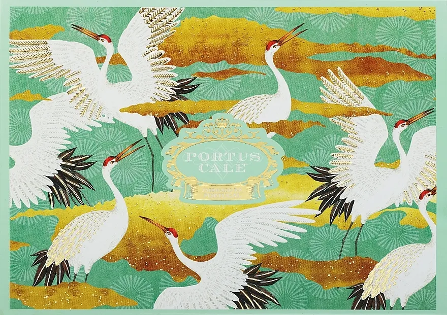 Portus Cale White Crane Coffret (soap/150g + cand/210g) Set