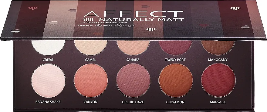 Prešana paleta sjenila za oči Affect Cosmetics Naturally Matt Eyeshadow Palette