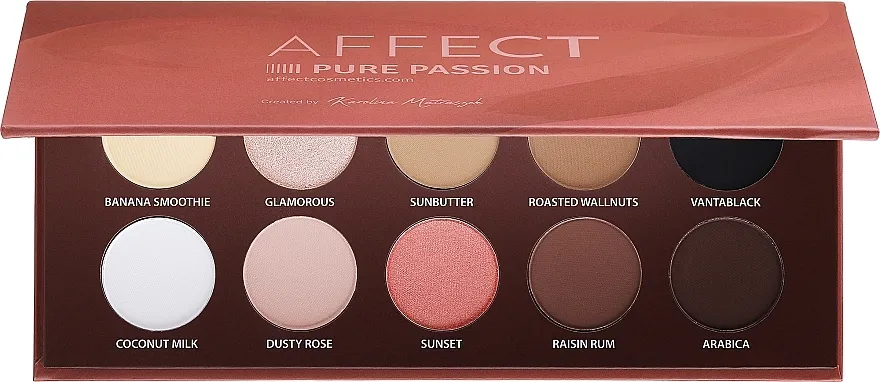 Prešana paleta sjenila za oči Affect Cosmetics Pure Passion Eyeshadow Palette