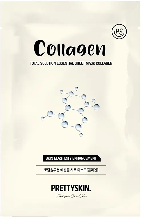 Prettyskin Total Solution Essential Sheet Mask #COLLAGEN Hidrantna platnena maska sa kolagenom