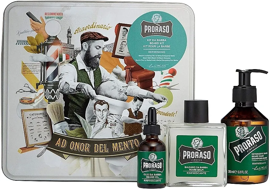 Proraso Refreshing Gift Set (beard wash/200ml + beard balm/100ml + beard oil/30ml) Set za bradu
