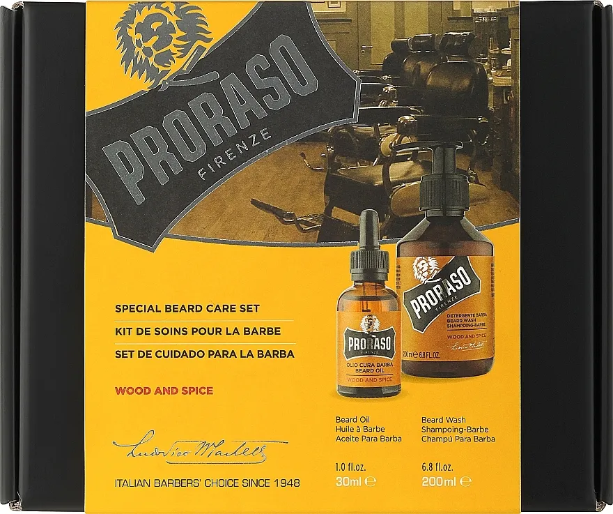 Proraso Wood &amp; Spice (shm/200ml + oil/30ml) Set za njegu brade