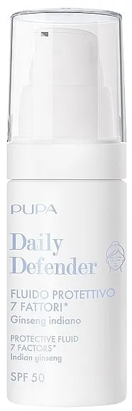 Pupa Daily Defender Protective Fluid 7 Factors Indian Ginseng SPF 50 Zaštitna tečna podloga za lice