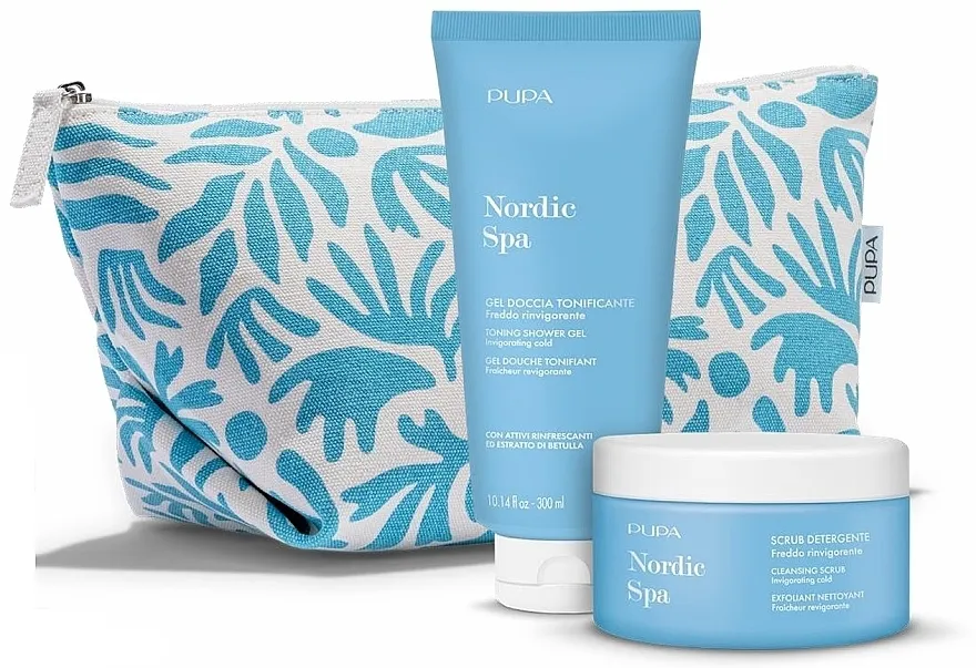Pupa Nordic Spa (sh/gel/300ml + b/scrub/250ml + bag) Set