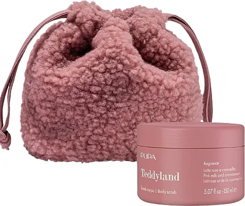 Pupa Teddyland Latte Rosa E Cannelia (b/scrub/150ml + bag) Set