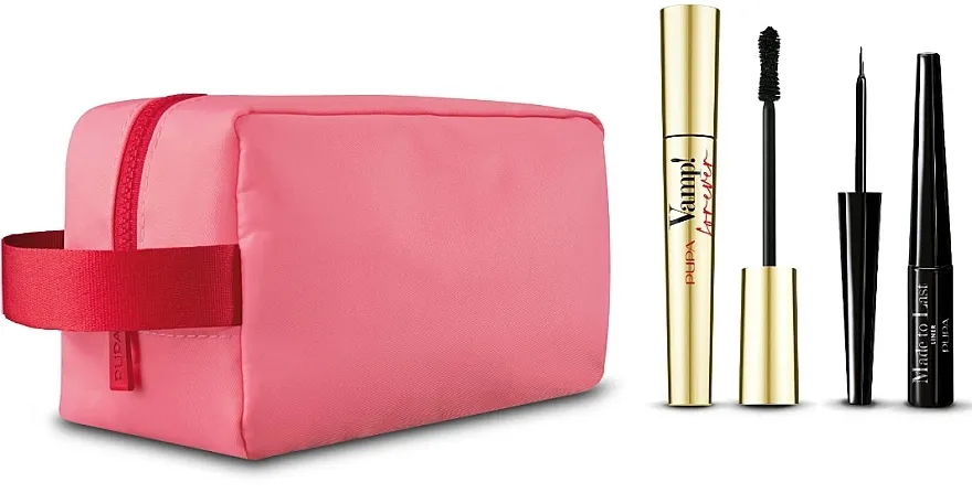 Pupa Vamp! Forever Mascara &amp; Made To Last Liner (mascara/9ml + eye/liner/3.2ml + bag) Set