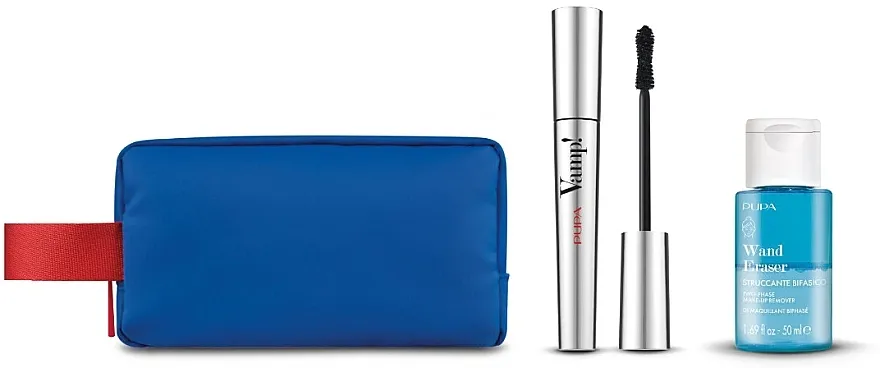 Pupa Vamp! Mascara &amp; Wand Eraser (mascara/9ml + remover/50ml + bag) Set
