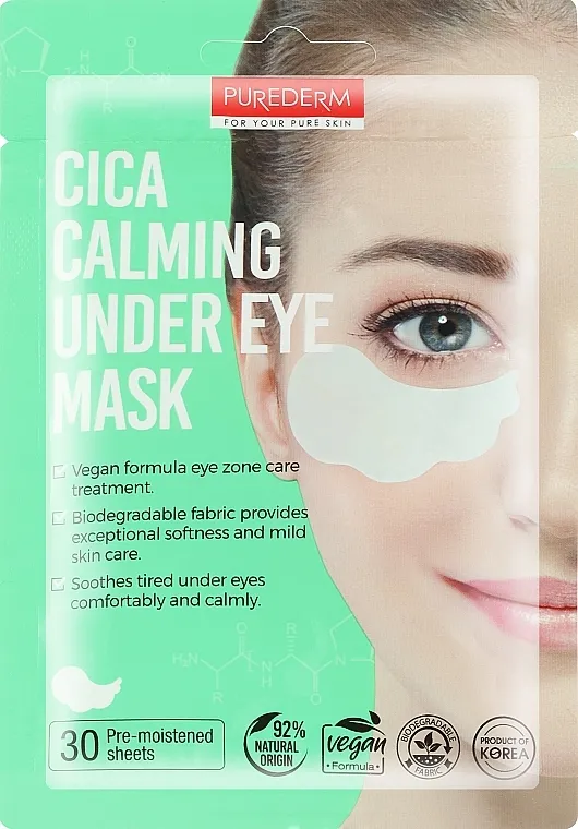 Purederm Cica Calming Under Eye Mask Jastučići za oči sa probioticima