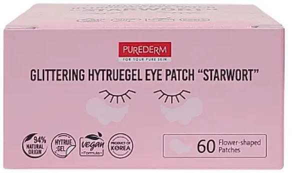 Purederm Glittering Hytruegel Eye Patch Osvežavajući jastučići za oči Starwort
