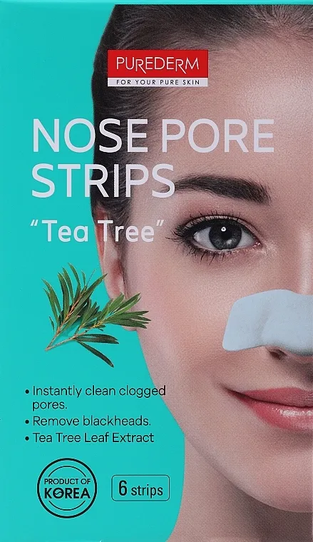Purederm Tea Tree Botanical Choice Nose Pore Strips Flasteri za čišćenje nosa