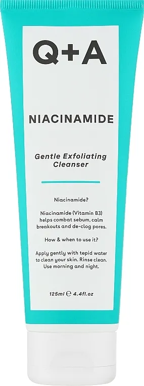 Q+A Niacinamide Gentle Exfoliating Cleanser Gel za piling lica