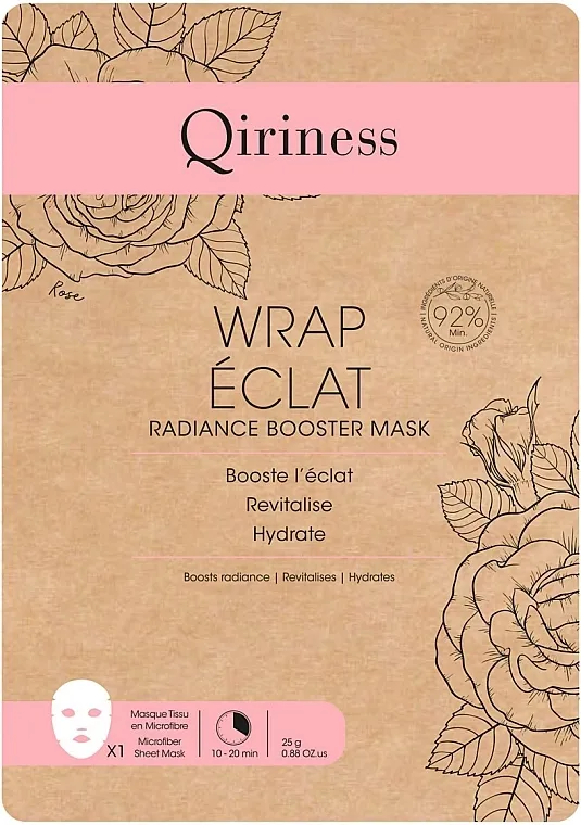 Qiriness Wrap Eclat Radiance Booster Mask Ojačavajuća maska za lice za pojačavanje sjaja