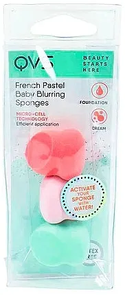 QVS French Pastel Baby Blurring Sponges Sunđeri za šminkanje, mali, 3 kom.