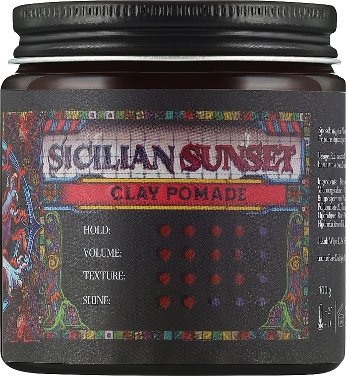 RareCraft Clay Pomade Pomada za kosu sa mirisom Sicilijanskog zalaska sunca