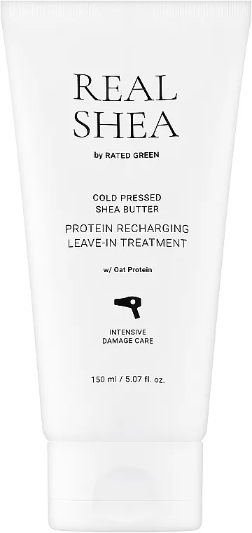 Rated Green Real Shea Cold Pressed Shea Butter Protein Recharging Leave-in Treatment Revitaliyirajuća krema za kosu sa hladno ceđenim ši puterom