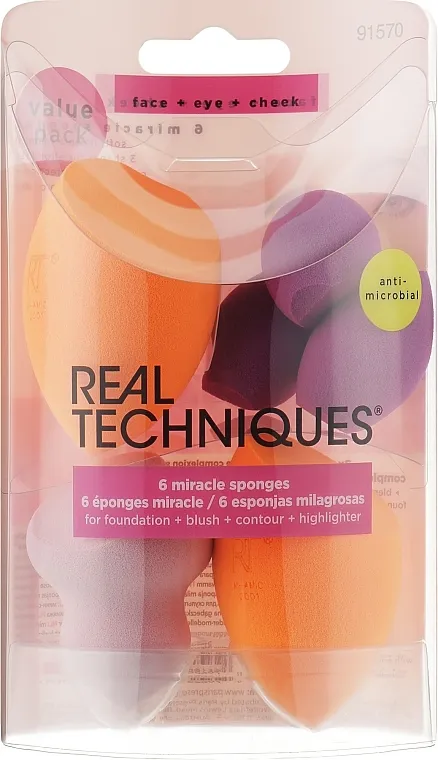 Real Techniques Miracle 6 Complexion Sponge Set Set spužvica za šminkanje