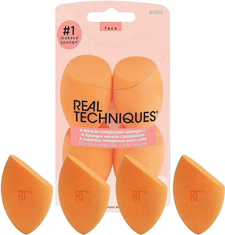 Real Techniques Miracle Complexion 4 Sponges Spužvica za šminkanje