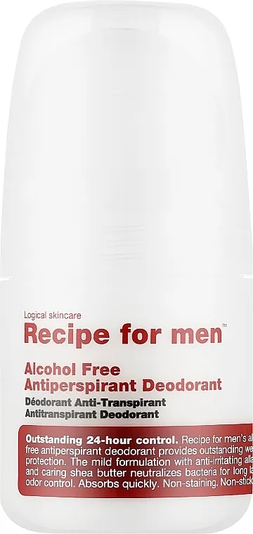 Recipe for Men Alcohol Antiperspirant Deodorant Roll-on antiperspirant dezodorans
