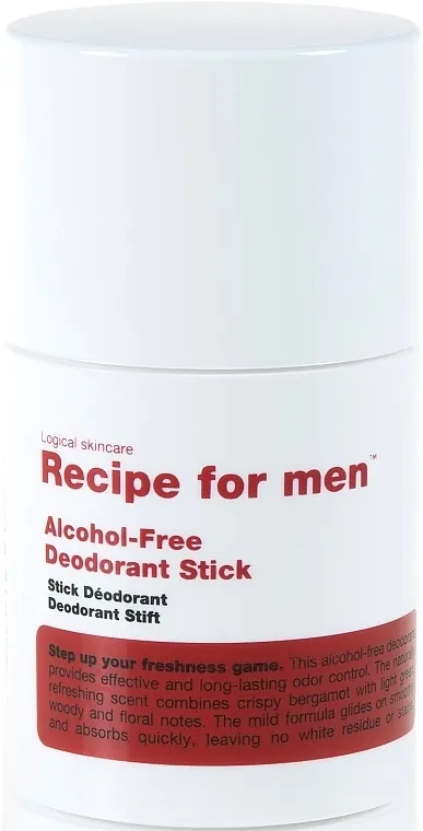 Recipe For Men Alcohol Free Deodorant Stick Dezodorans