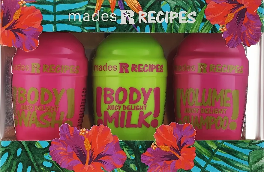 Recipes (shm/100ml + sh/gel/100ml + b/milk/100ml) Set "Juicy Delight"