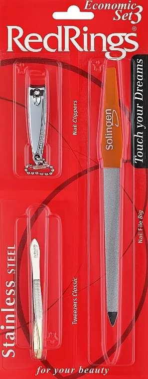 RedRings Economic Set 3 Set za manikir, 3 komada, narandžasta
