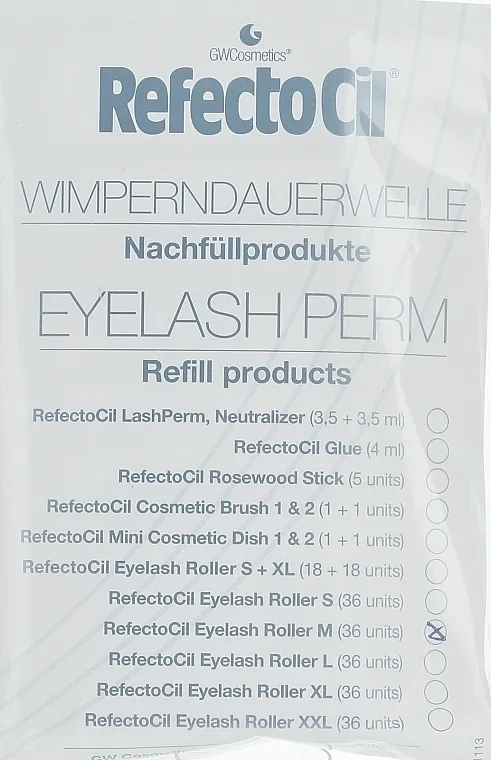 RefectoCil Eyelash Perm Vikleri za uvijanje kose (M)