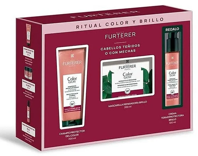 Rene Furterer Ritual Color Glow Estuche (sham/200ml + h/mask/200ml + h/ser/10ml) Set