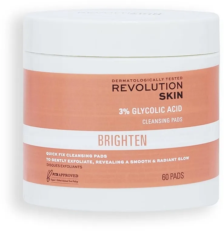 Revolution Skin 3% Glycolic Acid Cleansing Pads Tuferi za čišćenje lica sa glikolnom kiselinom ​