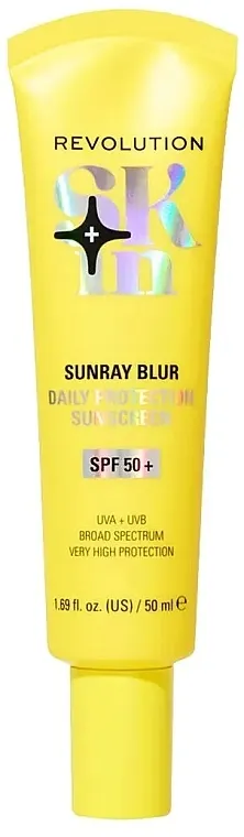 Revolution Skin Sunray Blur Daily Protection Sunscreen SPF50+ with Niacinamide Matirajuća krema za sunčanje
