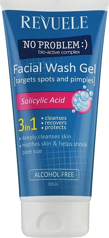 Revuele No Problem Washing Gel Gel za umivanje 3 u 1 sa salicilnom kiselinom